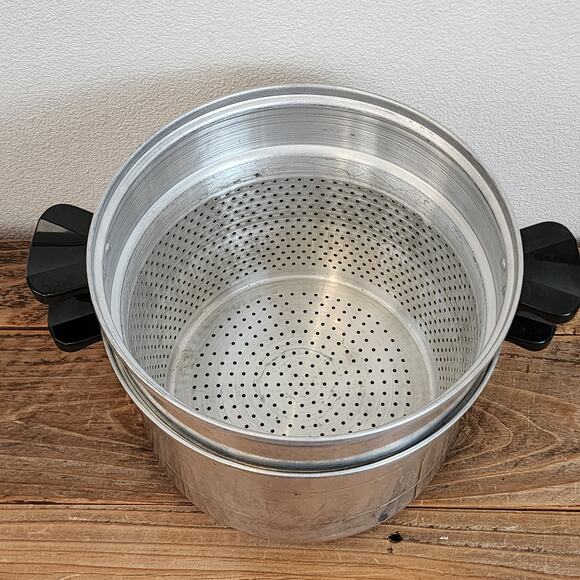 Comet Aluminum Steamer Pot Rice Pasta Cooker Vintage Mid Century 3 Piece Set USA - Picture 7 of 10